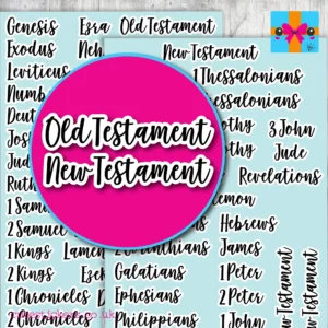 New Old Testament Planner Stickers