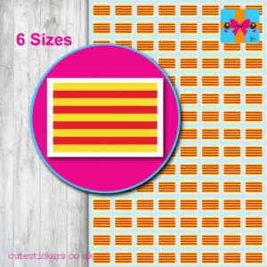 Spain Catalan Flag Stickers 6 Sizes