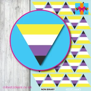 Triangle Non Binary Enby Flag Stickers
