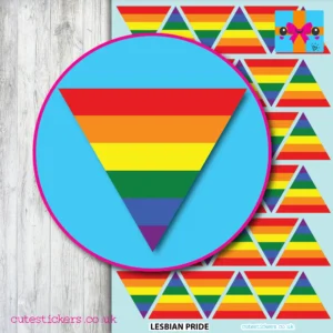 Triangle Rainbow Pride Flag Stickers
