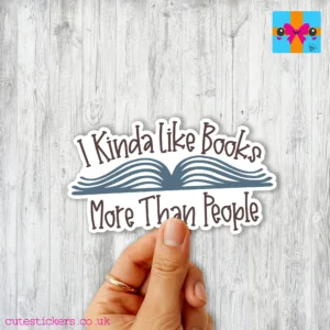 kindle sticker ereader kobo I like books more than people