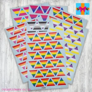 lgbtqia triangle flag stickers
