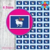 Gotland Island Flag Stickers 6 sizes