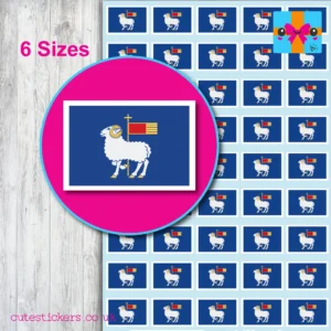 Gotland Island Flag Stickers 6 sizes