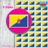 Gran Canaria Flag Stickers 6 sizes
