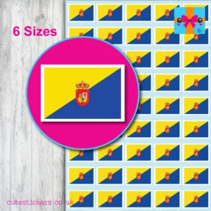 Gran Canaria Flag Stickers 6 sizes