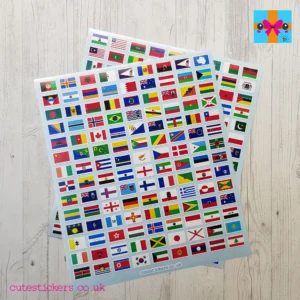 small World Flags Stickers