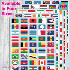 Country World Flags Stickers waterproof