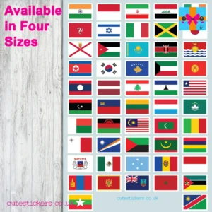 256 World Flags Stickers Bundle