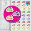 Kawaii Rainbow Cloud Sleep Tracker Planner Stickers