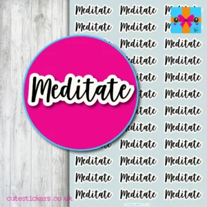 Meditate Reminder Planner Stickers