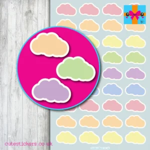 Rainbow Cloud Planner Stickers